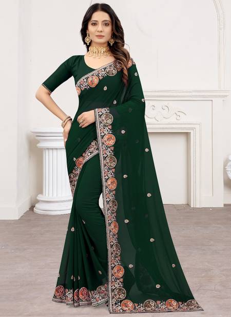Botel Green Parasmani Heavy New Exclusive Wear Latest Designer Saree Collection 5922